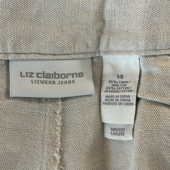 Liz Claiborne Linen/Cotton Shorts size 14 - Picture 6 of 7